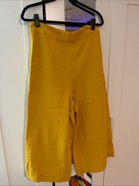 Madewell Girls Wide-Leg Mustard Bottoms